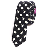Navy Bold Star Slim Tie - Tie Doctor